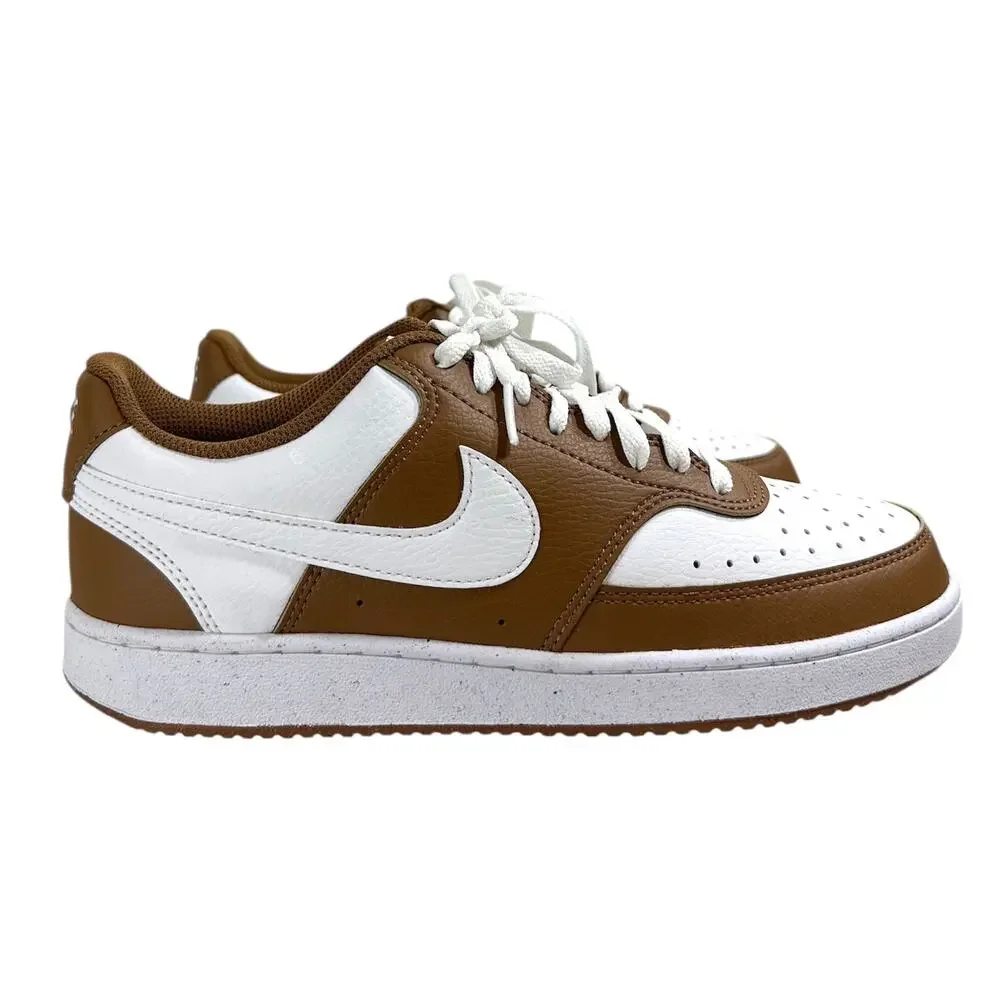 Nike Court Vision Low Next Nature Women’s Shoes Size 10 Light British Tan White - Picture 3 of 14